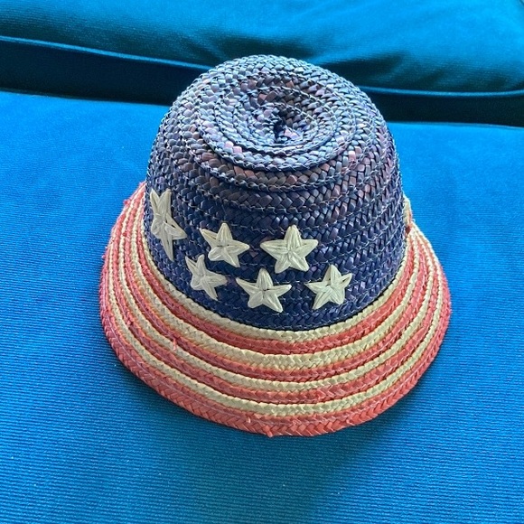 Hand Crafted Accessories Kids Patriotic Straw Bucket Hat Poshmark